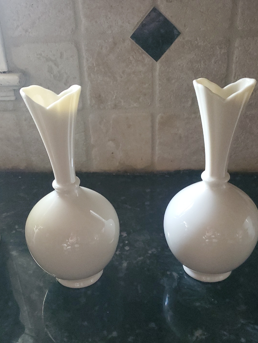 Vintage Lenox Bud Vase Ivory Cream Porcelain Bulbous Vase 8" Made In USA